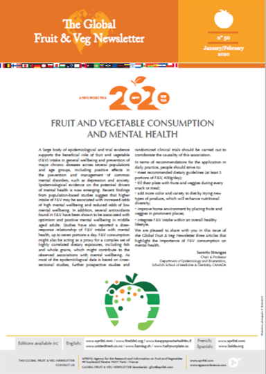 Cover GFVN #50 Mental health fruit and vegetables