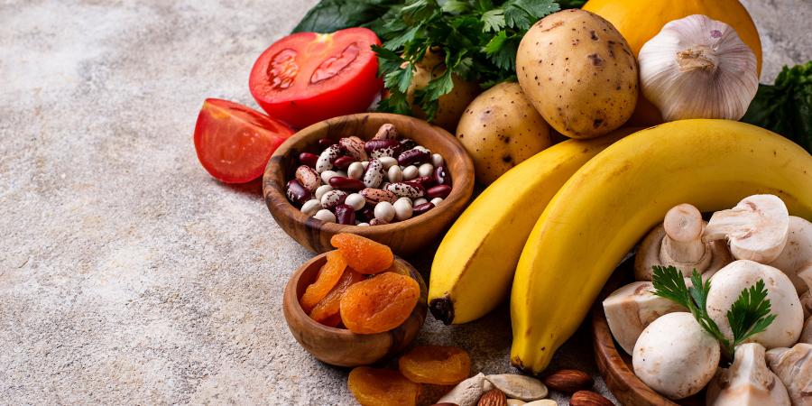Fruit and vegetables source of potassium Aprifel