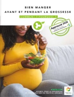 Couverture dépliant Aprifel "Bien manger Avant et pendant la grossesse"